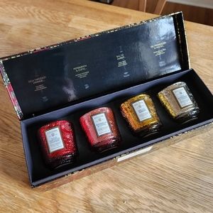NWT glass votive scented candle gift set by Voluspa